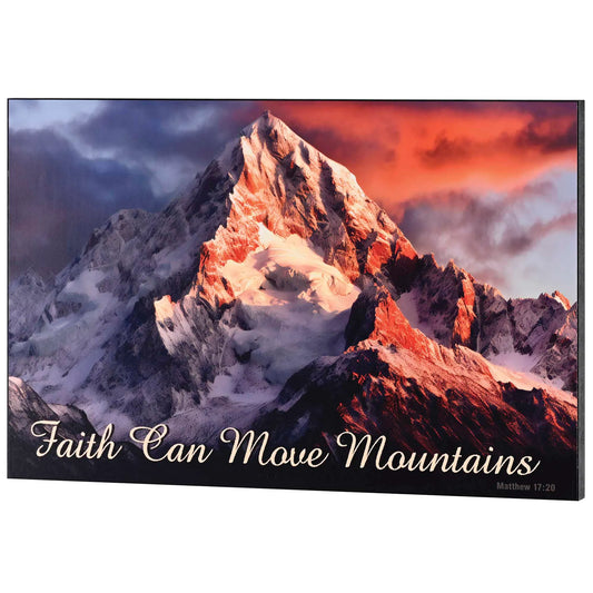 Faith Can Move Mountains Wall Plaque