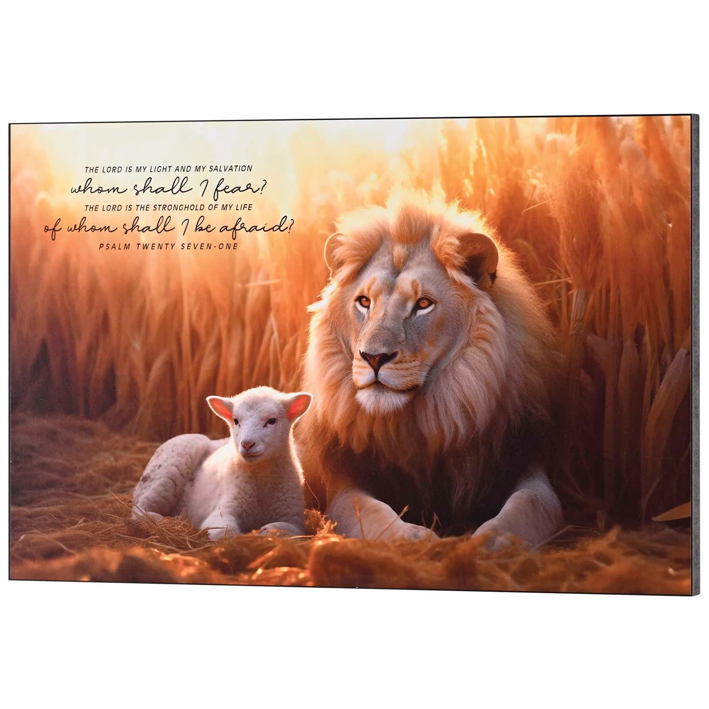 Lion And The Lamb Wall Plaque